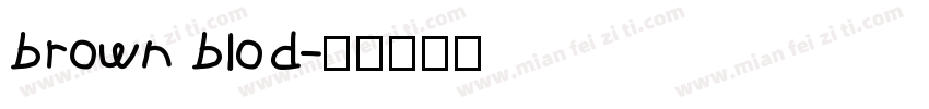brown blod字体转换